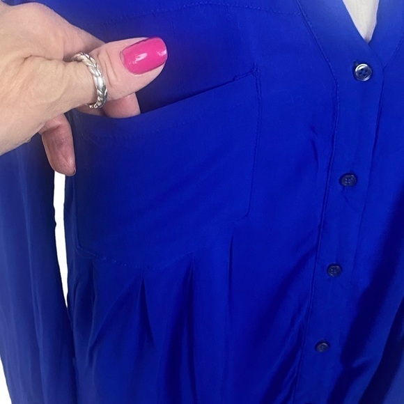 Anthropologie Maeve blue button down shirt size small - Picture 7 of 8